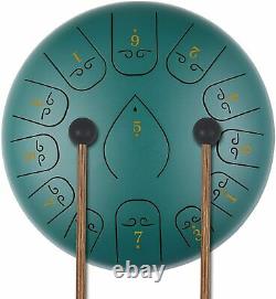 Tongue Drum 12 Inch Steel C Major, 13 Notes Hand Pan Drum Percussion Instrument