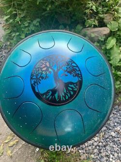 Tongue Drum Steel 14 inches Healing Celtic Tree 432 Hz D minor