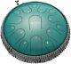 Ulalov 13 Steel Tongue Drum 15 Notes Bag Book Mallet Picks in Turquoise Green