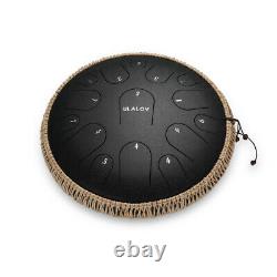 Ulalov Drum Hand-pan Steel Tongue Drum 15 Note with Padded Bag Mallet Women Gift