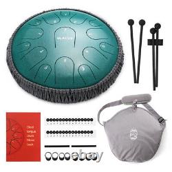 Ulalov Drum Steel Tongue Hand-pan Drum 15 Note with Travel Bag Fer Pick Gift