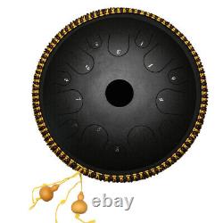 Ulalov Percussion Steel Tongue Drum 14 Note 14 Inch with Book Travel Bag Mallet