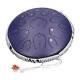 (Violet)14in 15 Tone D Steel Tongue Drum With Bag Mallets Bracket For Heart SG5