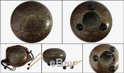 WuYou 9inch Steel Tongue Drum hand Pan Drum, hand tuned perfect Sound Healing