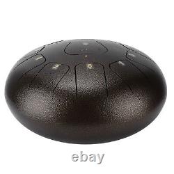 (bronze)Steel Tongue Drum Worry Free Drums Portable Hand Made 11 Notes For