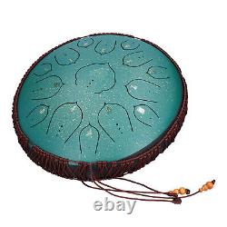 (navy Blue)Steel Tongue Drum 14in 15 Tone Steel Tongue Drum With Bag Mallets