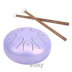 (purple)Ethereal Drum Pure Exquisite Precise Durable Steel Tongue Drum